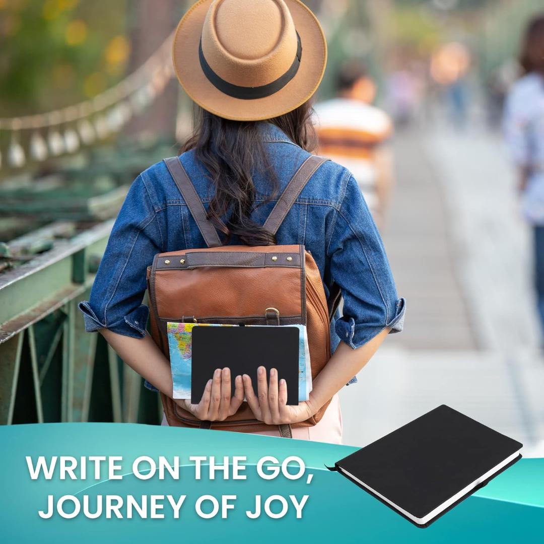 Cubic A5 PU Leather Hardbound Diary | Elastic Closure, Pen Holder & Bookmark