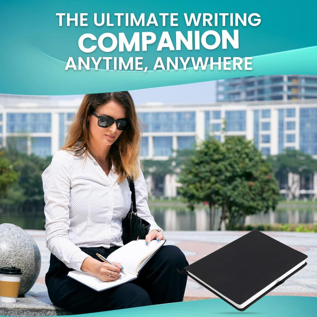 Cubic A5 PU Leather Hardbound Diary | Elastic Closure, Pen Holder & Bookmark