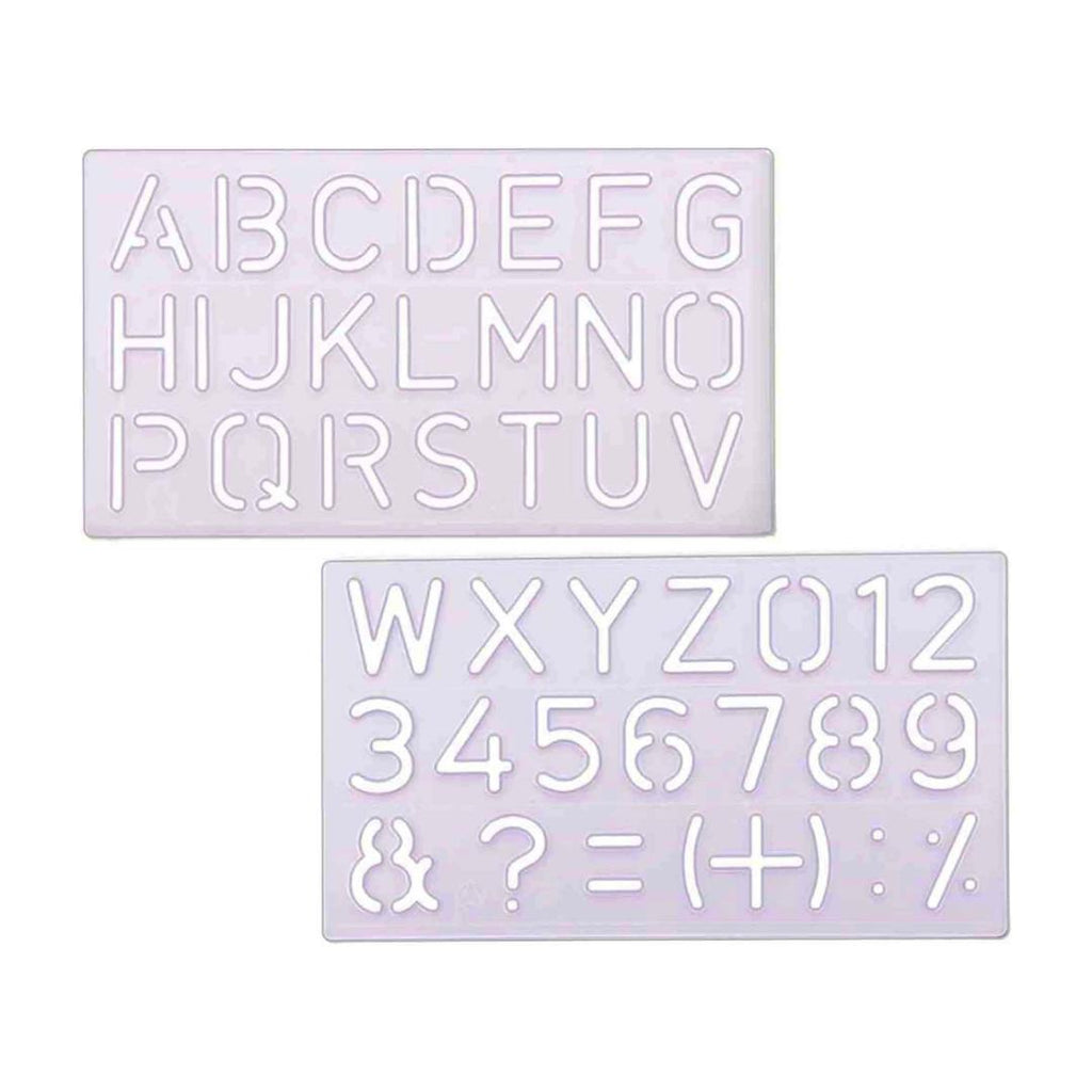 Alphabet Lettering Stencil 30mm | Flexible Plastic | Pack of 2
