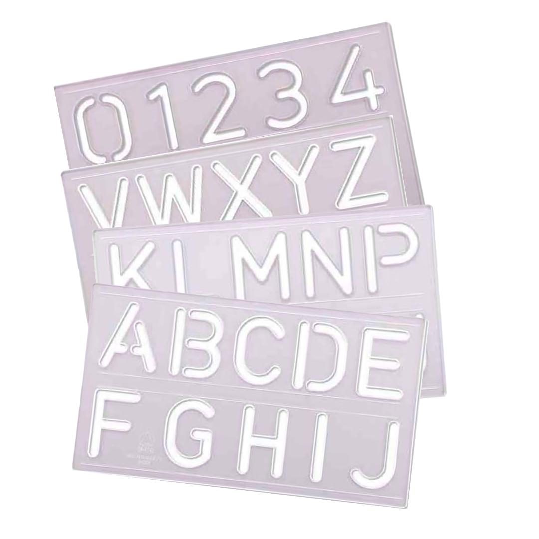 Big Alphabet Lettering Stencil | Pack of 4 | DIY Art & Craft for Kids