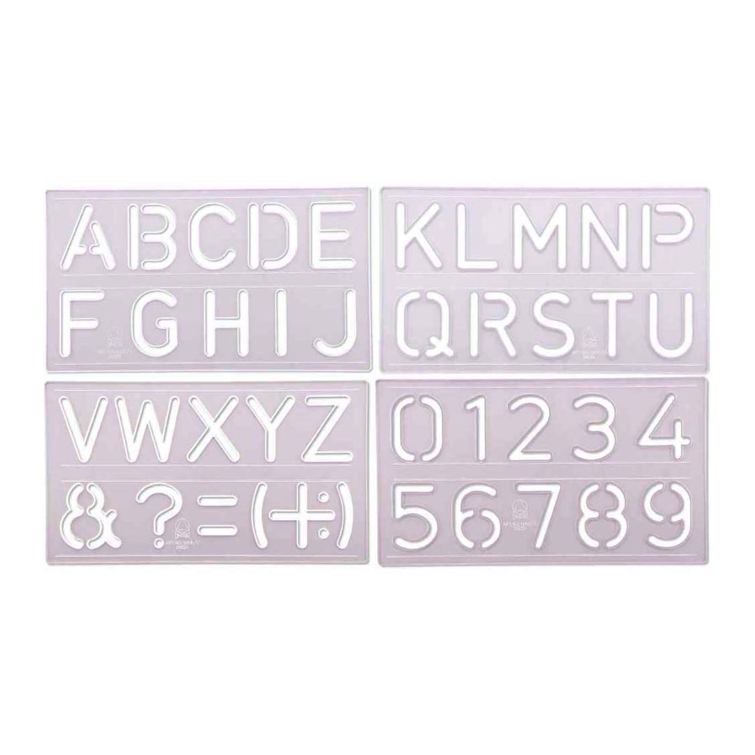 Big Alphabet Lettering Stencil | Pack of 4 | DIY Art & Craft for Kids