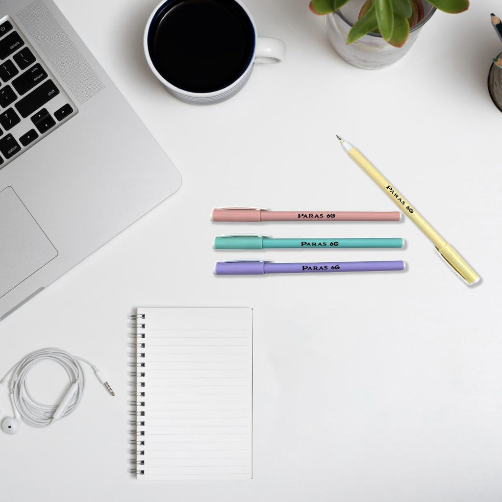 Smoothie Ball Pen Set of 20 | Blue Ink | Comfortable Grip & Colorful Body