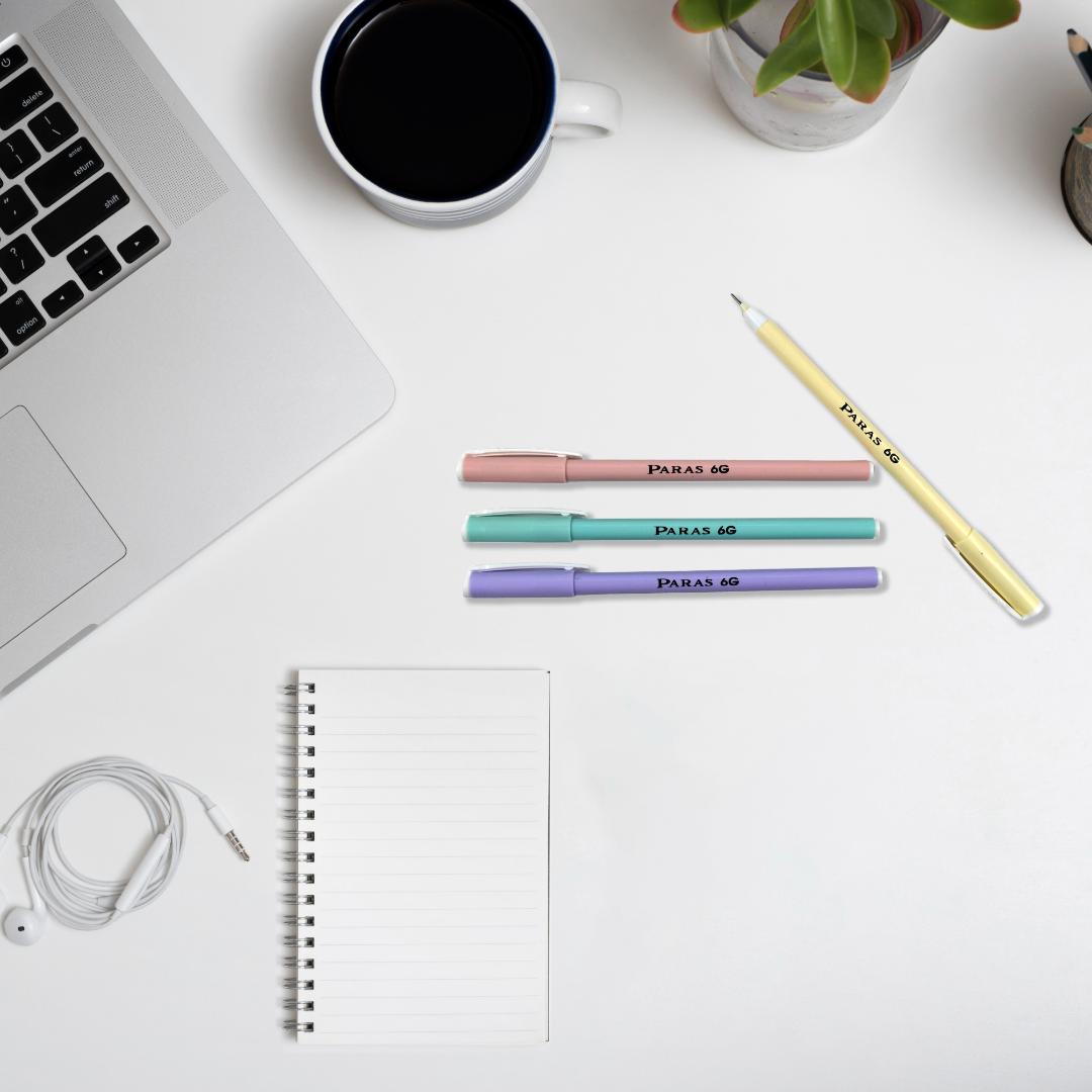 Smoothie Ball Pen Set of 20 | Blue Ink | Comfortable Grip & Colorful Body