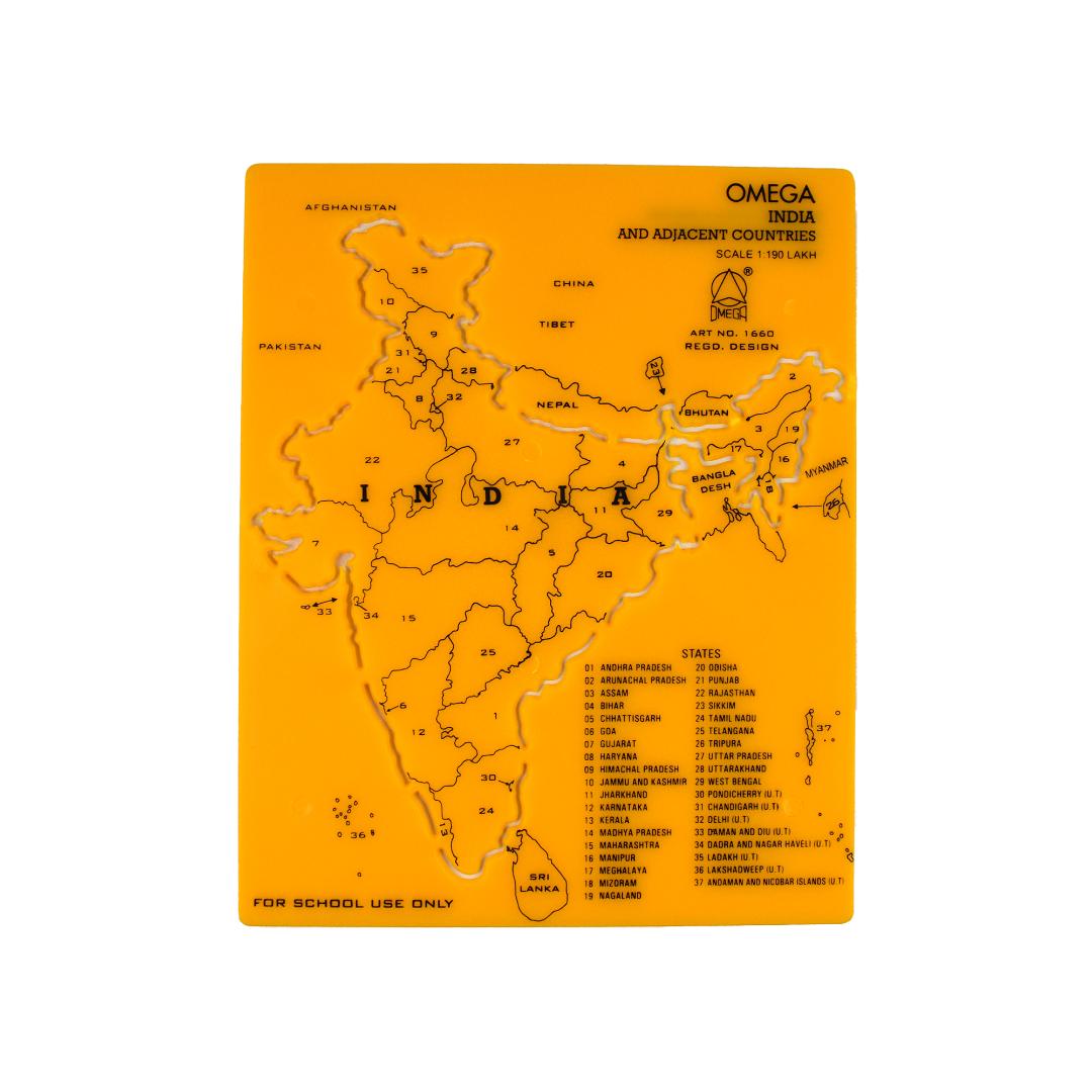 India Map Stencil | Accurate Shape for Students