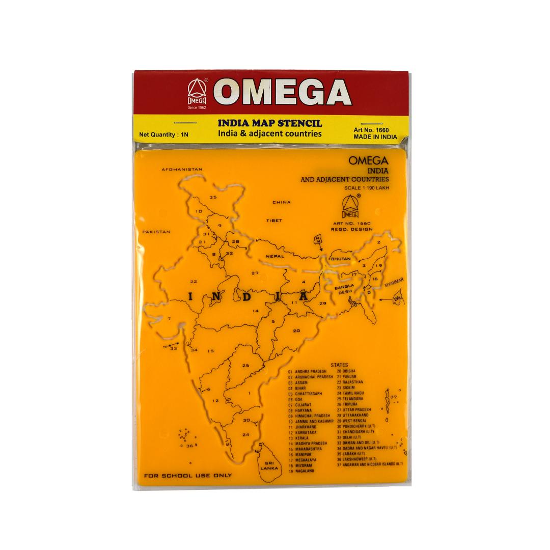 India Map Stencil | Accurate Shape for Students