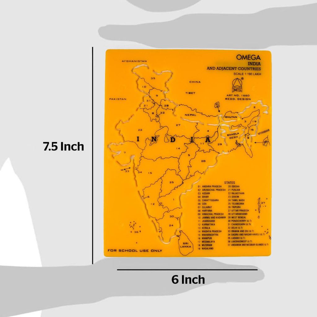 India Map Stencil | Accurate Shape for Students