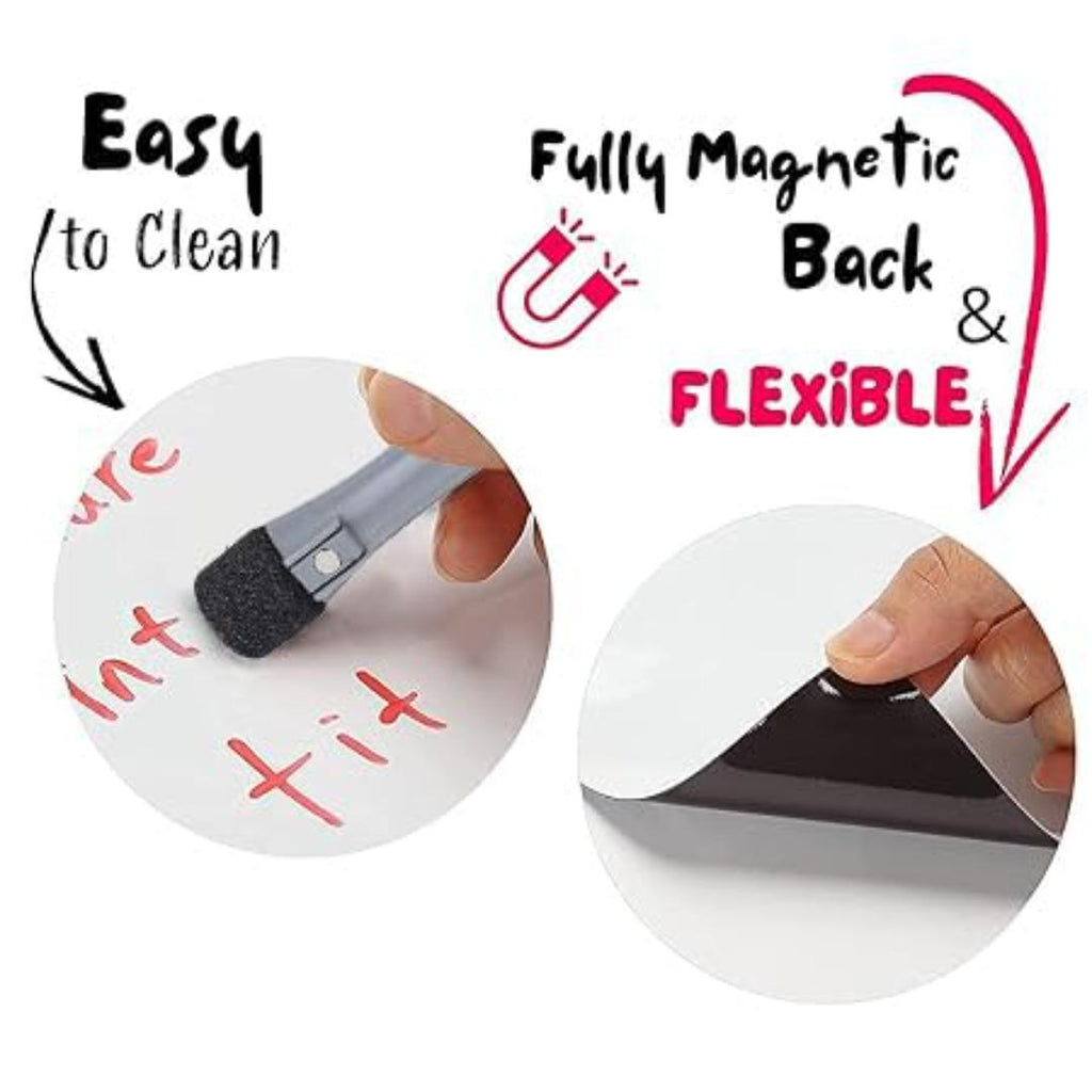 Magnetic Whiteboard Planner Sheet A4 | Reusable Fridge & Office Board