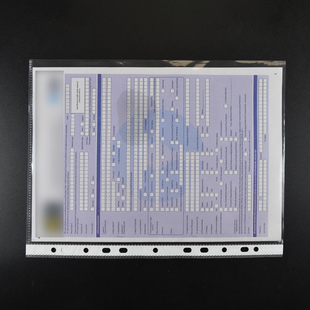 A4 Sheet Protectors 100 Micron | Transparent 11-Hole Sleeves | Pack of 50