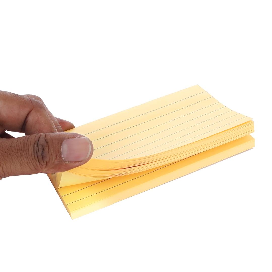 Sticky Note Pads with Ruled Lines | Bright Neon Colors | Strong Adhesive