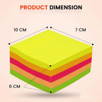 Cubic Multicolour Sticky Notes 500 Sheets | 5 Vibrant Colors