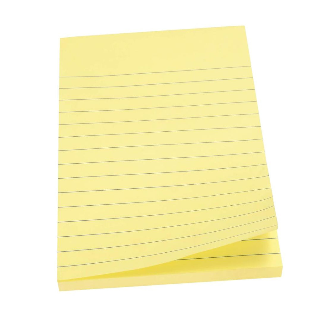 Sticky Note Pads with Ruled Lines 4x6 | Bright Neon Colors | Strong Adhesive