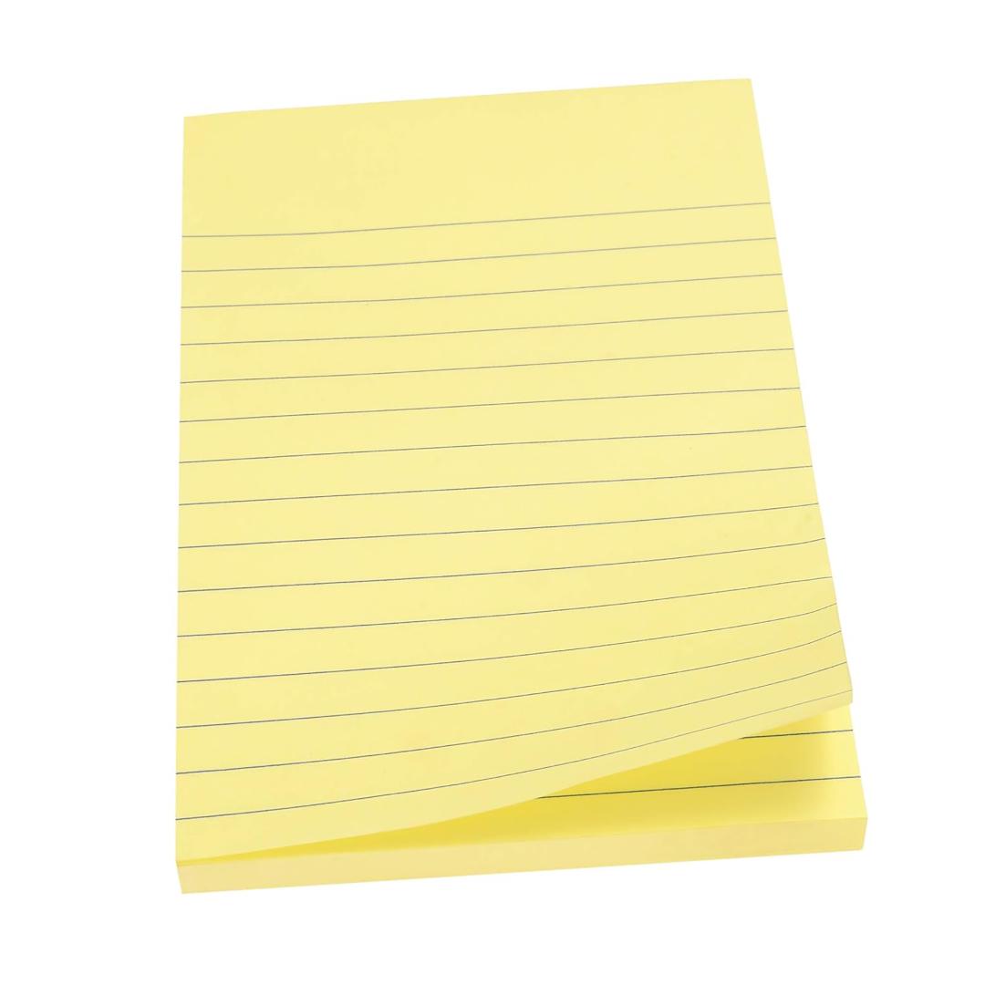 Sticky Note Pads with Ruled Lines 4x6 | Bright Neon Colors | Strong Adhesive