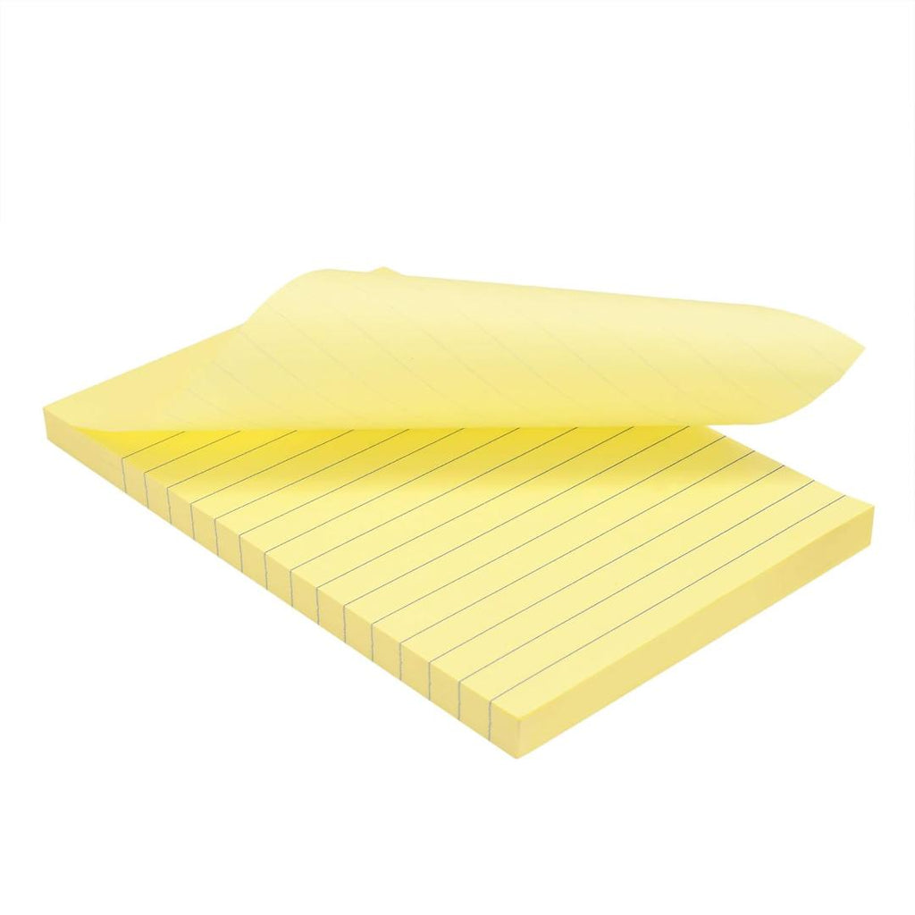 Sticky Note Pads with Ruled Lines 4x6 | Bright Neon Colors | Strong Adhesive