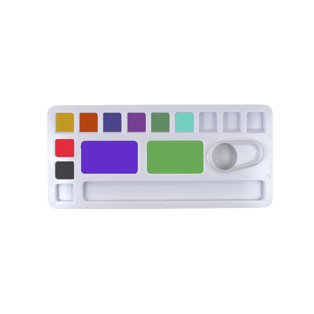 Palette 102 Rectangle | Paint Mixing Tray | Acrylic & Watercolors
