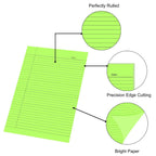 Cubic A4 Multicolour Ruled Paper | Smooth Writing Sheets | Pack of 40