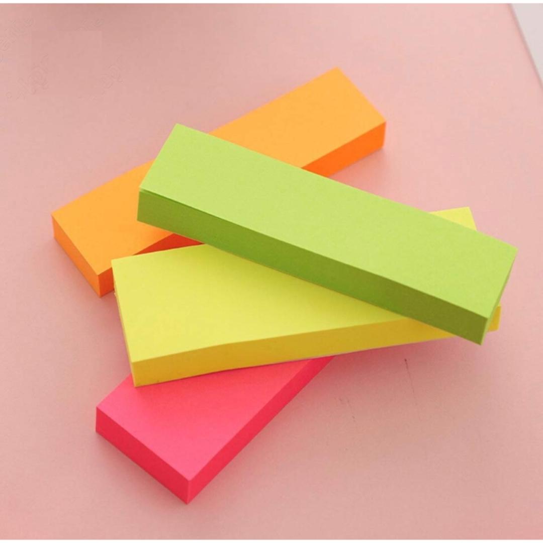 Cubic Transparent Sticky Notes Flags | 5-Color PET Page Markers | Pack of 5