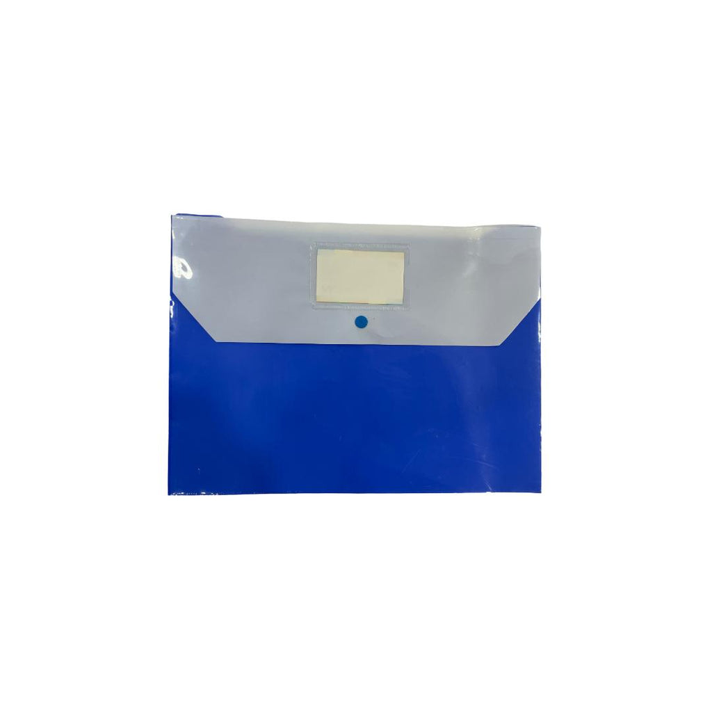 Cubic Clear Button Folder | Transparent Waterproof Document Organizer | Pack of 5