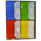 Cubic Clear Button Folder | Transparent Waterproof Document Organizer | Pack of 5