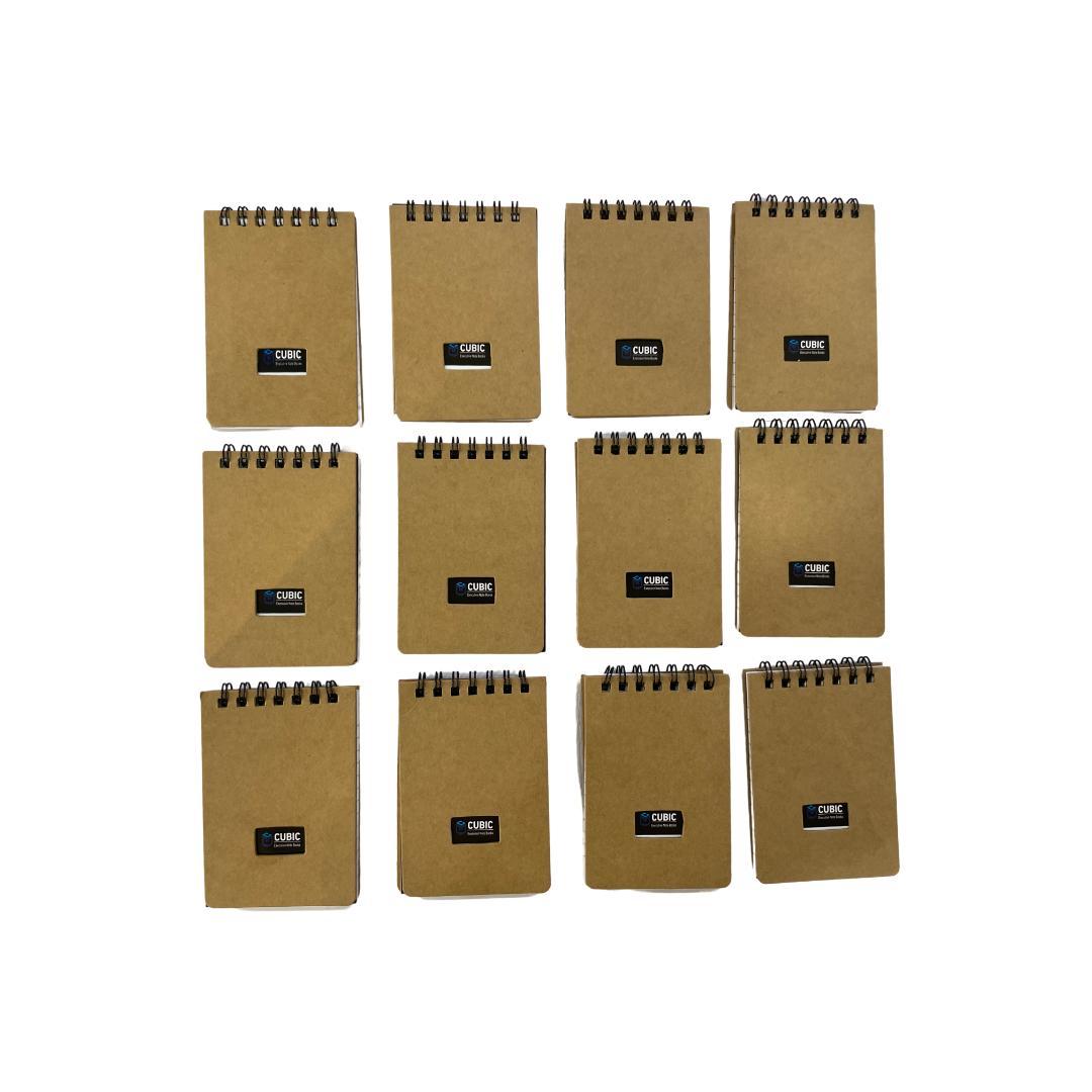 Cubic A7 Wiro Pocket Notebook | Palm Notebook | Spiral-Bound | Pack of 10 & 12
