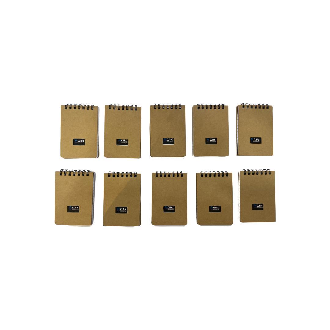 Cubic A7 Wiro Pocket Notebook | Palm Notebook | Spiral-Bound | Pack of 10 & 12