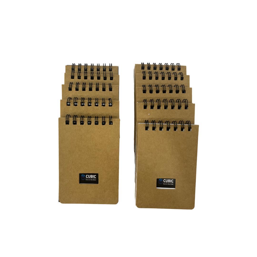 Cubic A7 Wiro Pocket Notebook | Palm Notebook | Spiral-Bound | Pack of 10 & 12