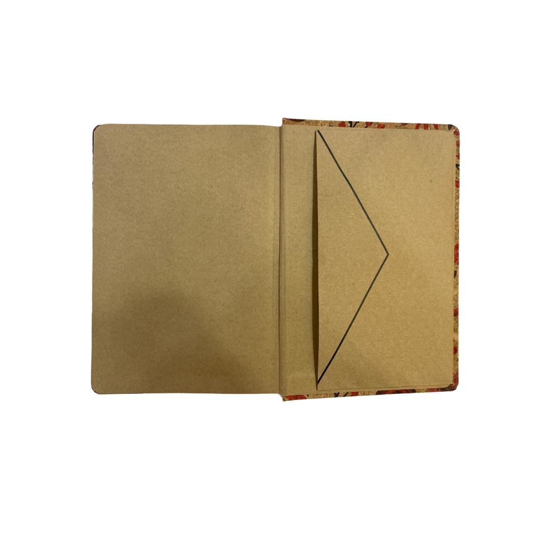 Cubic Premium Flower Print Cork Notebook | Eco-Friendly Journal