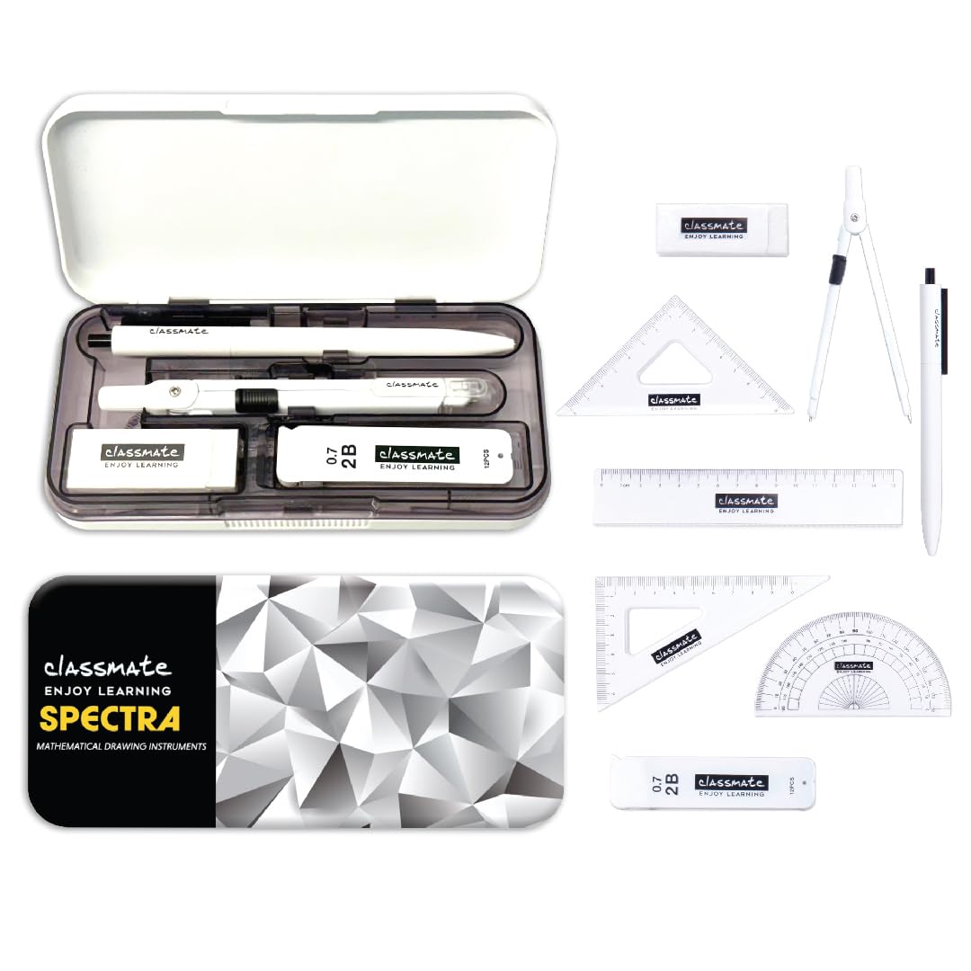 Classmate Spectra Geometry Box | Premium Mathematical Instrument Set