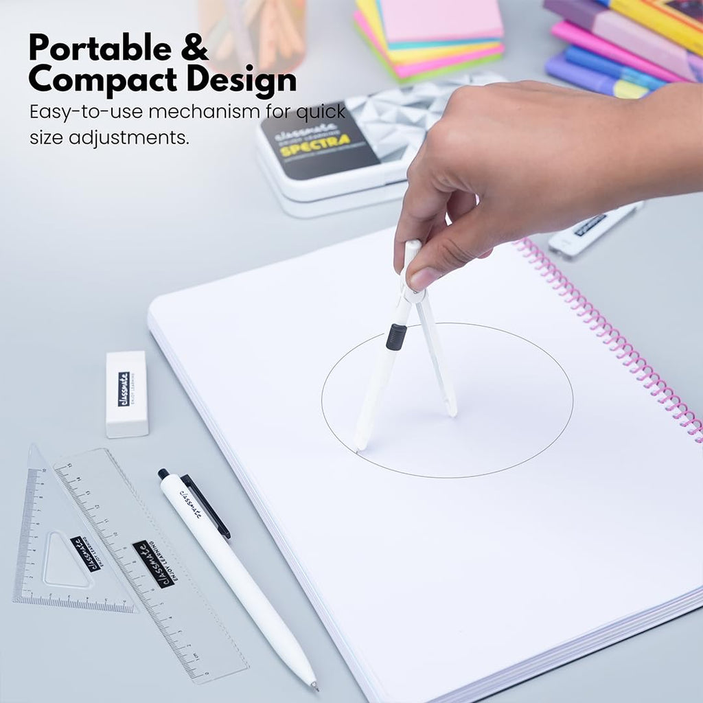 Classmate Spectra Geometry Box | Premium Mathematical Instrument Set