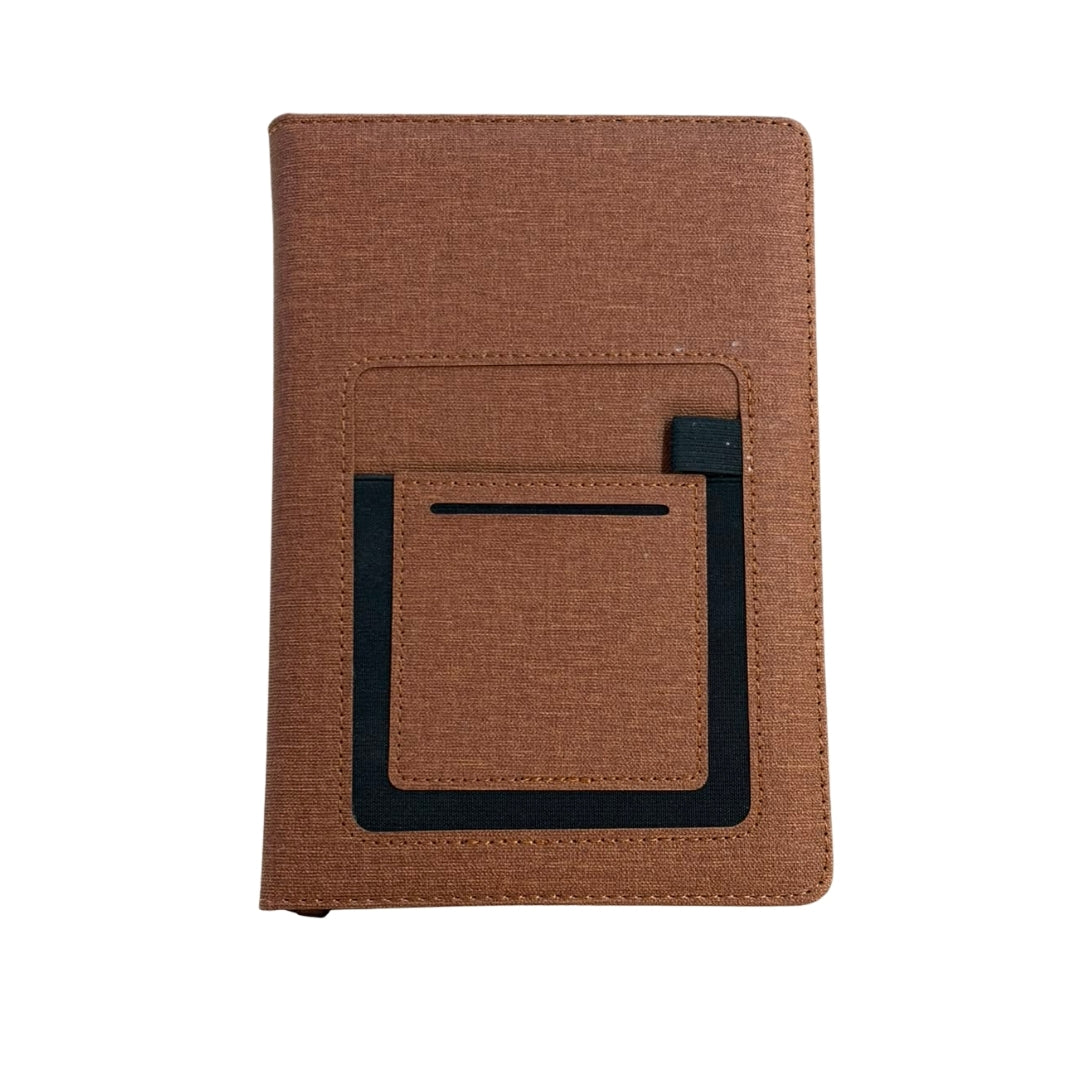 CUBIC Mobile Pouch Notebook | Fabric Cover with Phone & Card Pocket