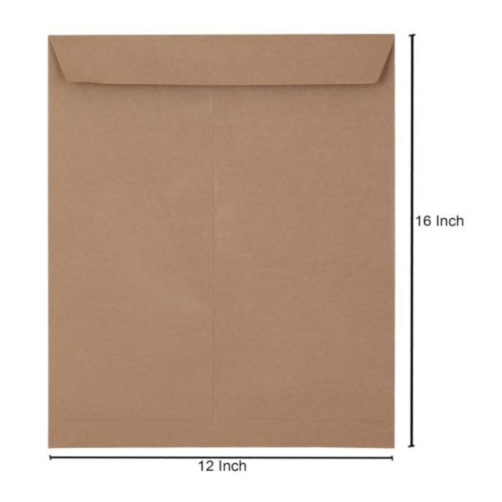 CUBIC Brown Envelope 16 x 12 Inch | Pack of 50 Large Document Envelopes