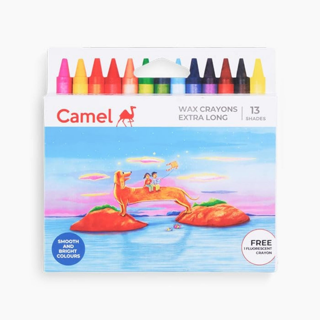 Camel Wax Crayons – 12 Shades Extra-Long
