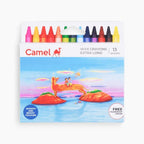 Camel Wax Crayons – 12 Shades Extra-Long