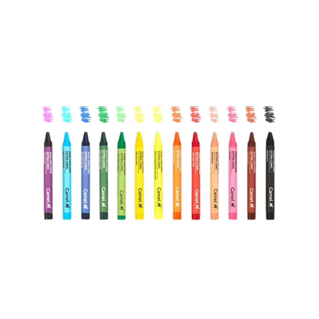 Camel Wax Crayons – 12 Shades Extra-Long