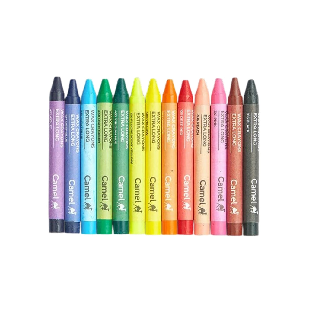 Camel Wax Crayons – 12 Shades Extra-Long