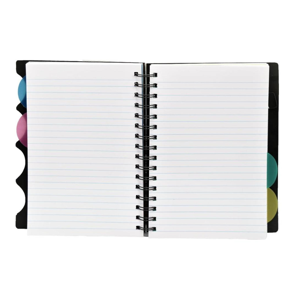 CUBIC A5 Wiro Notebook | 5 Subject | 300 Pages | Black