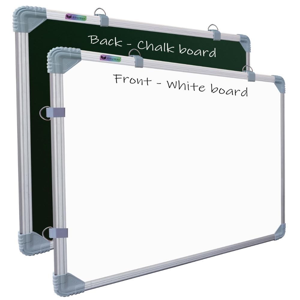 CUBIC Double-Sided Whiteboard & Chalkboard | 2 × 3 Ft | Pack of 1
