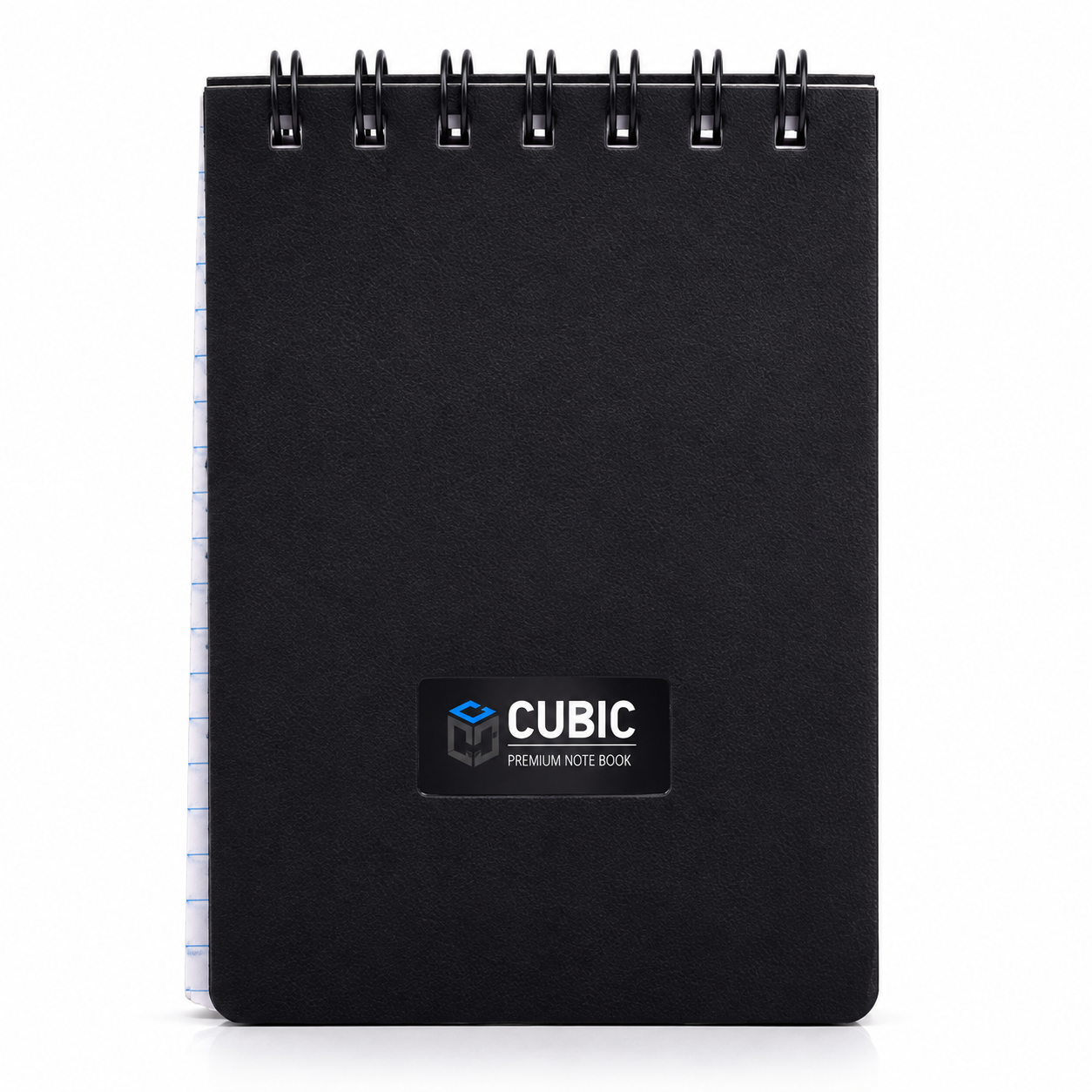 CUBIC A7 Eco Wiro Notebook | Pocket Size | 45 Pages | Black | Pack of 10