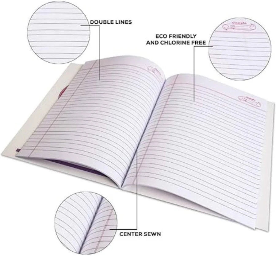Classmate Double Line Hard Bound Notebook | 240 x 180 mm