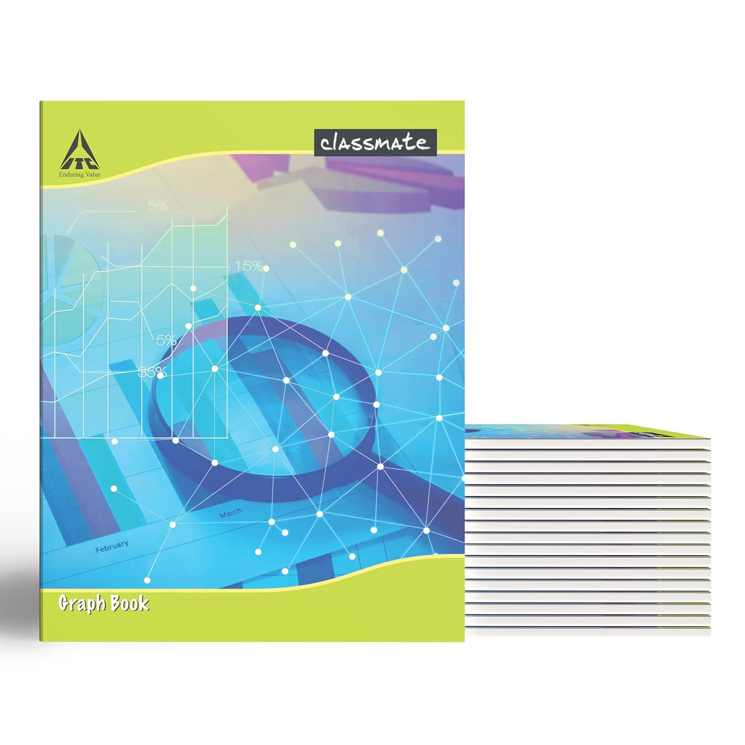 Classmate Graph Book 1 Inch Square Single Line | 210 x 170 mm