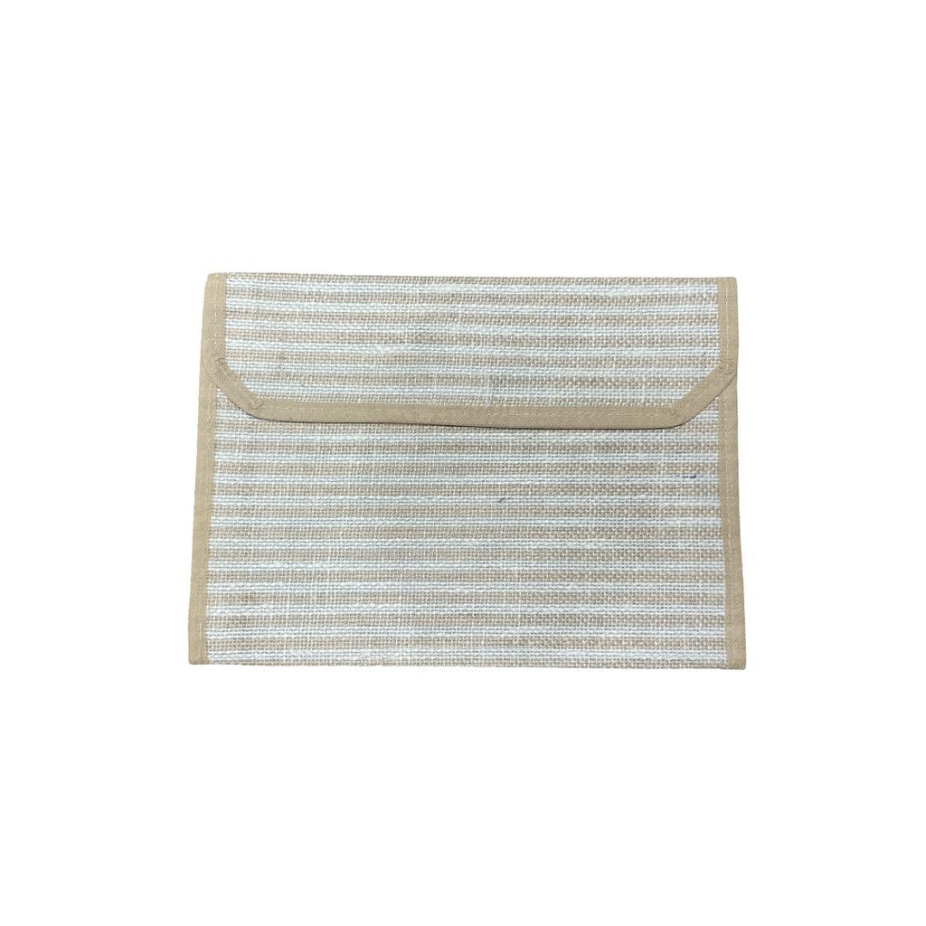 Cubic Jute File | File Organizer Zipper pocket with Velcro Closure