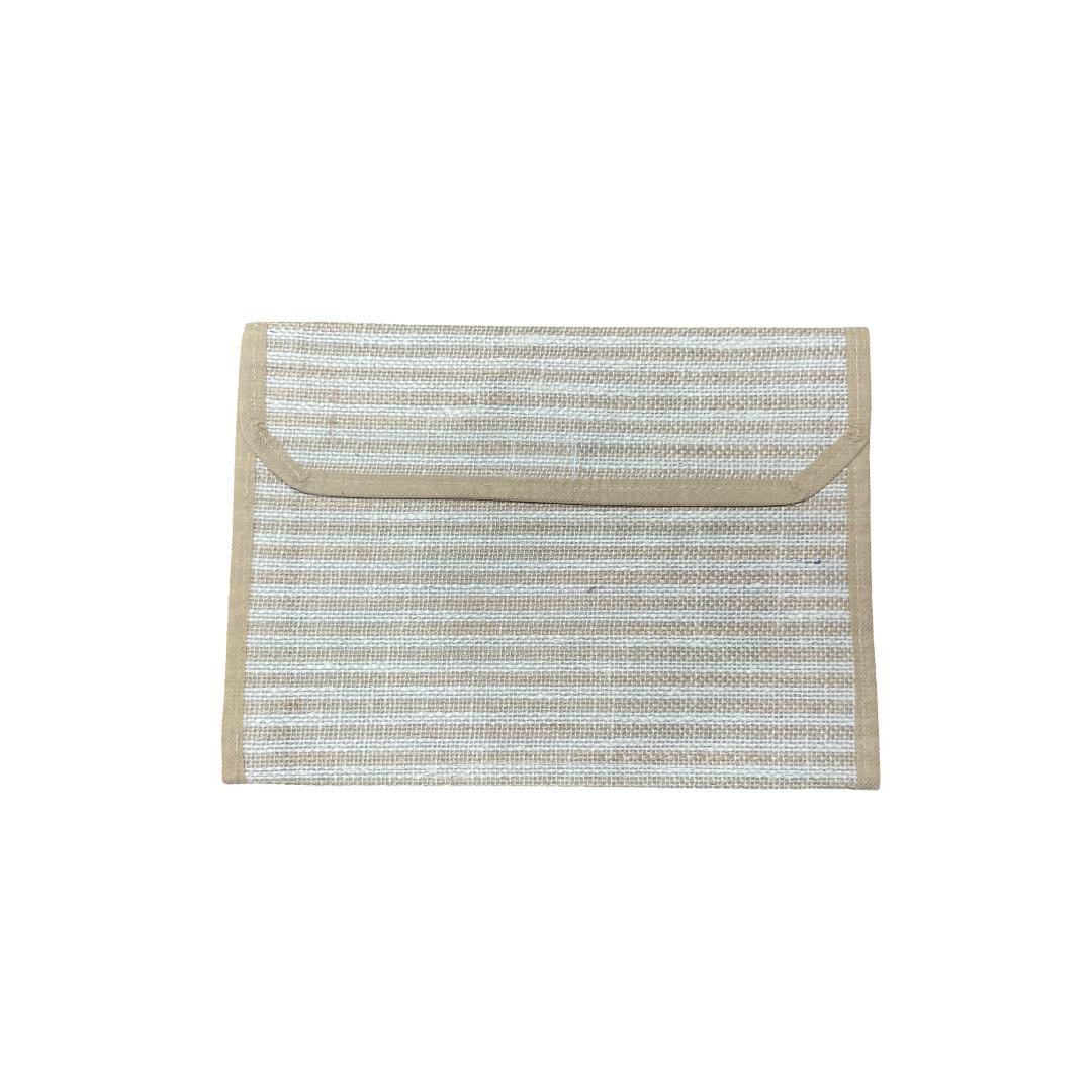 Cubic Jute File | File Organizer Zipper pocket with Velcro Closure