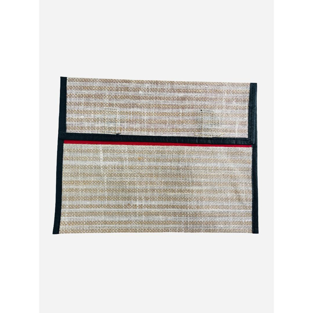 Cubic Jute File | FS Size Organizer with Black & Red Velcro Closure