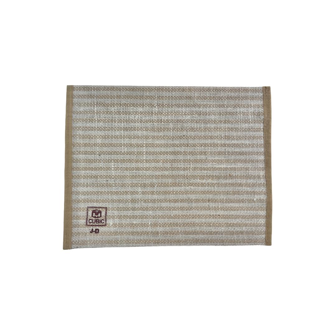 Cubic Jute File | Eco-Friendly File Organizer with Zipper Pocket