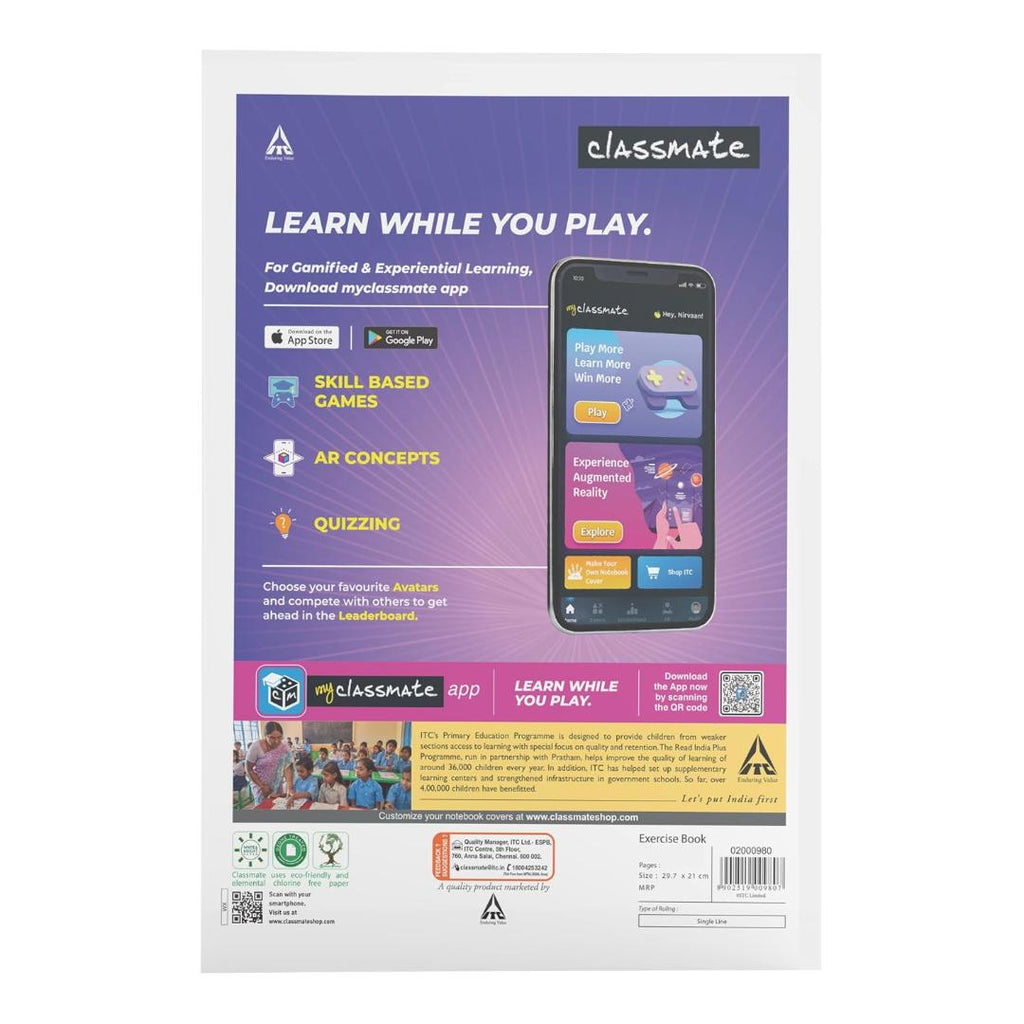 Classmate Longbook | Single Line | Soft Cover | 297 × 210 mm