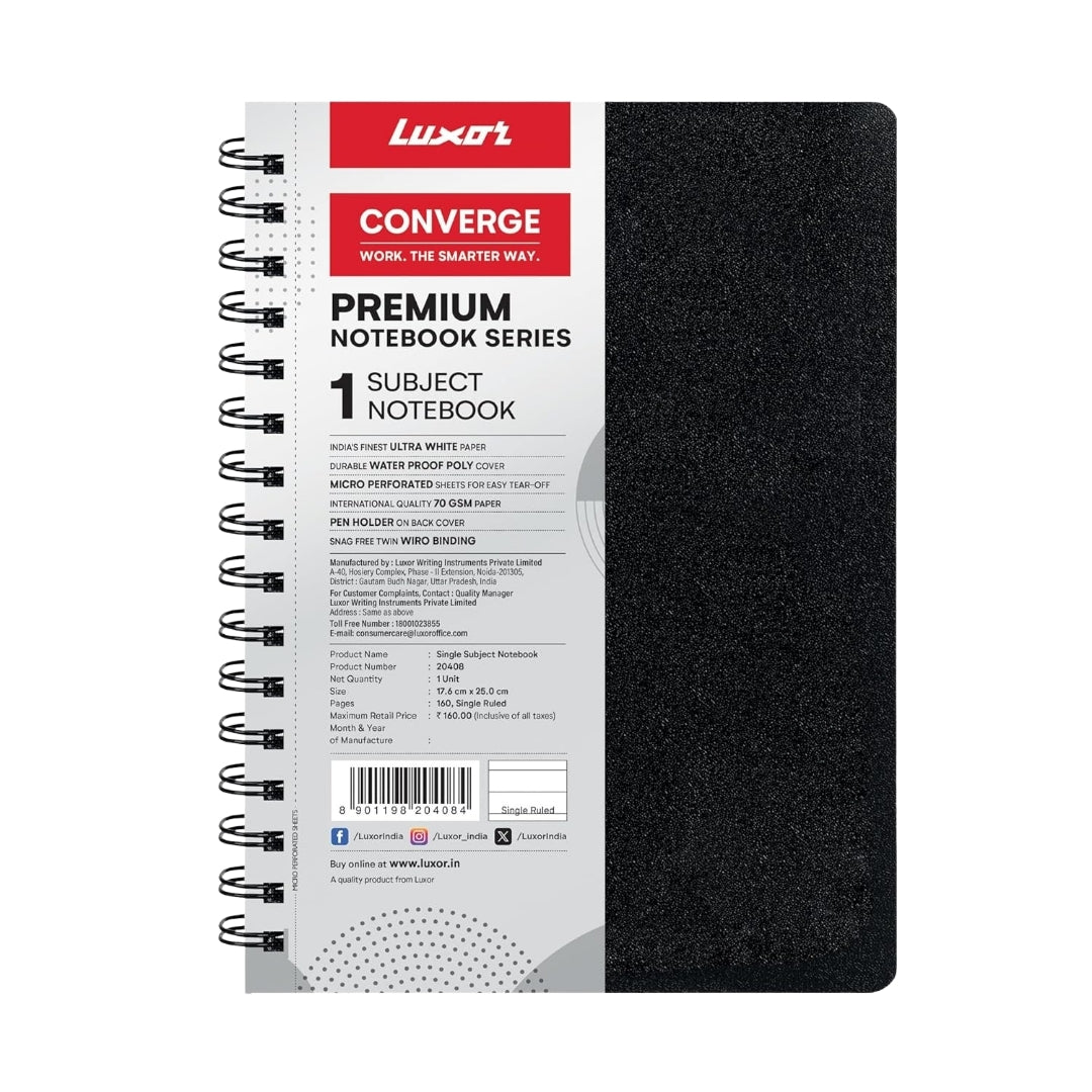 Luxor Wiro Notebook B5 – 1 Subject | 70 GSM Ruled Paper