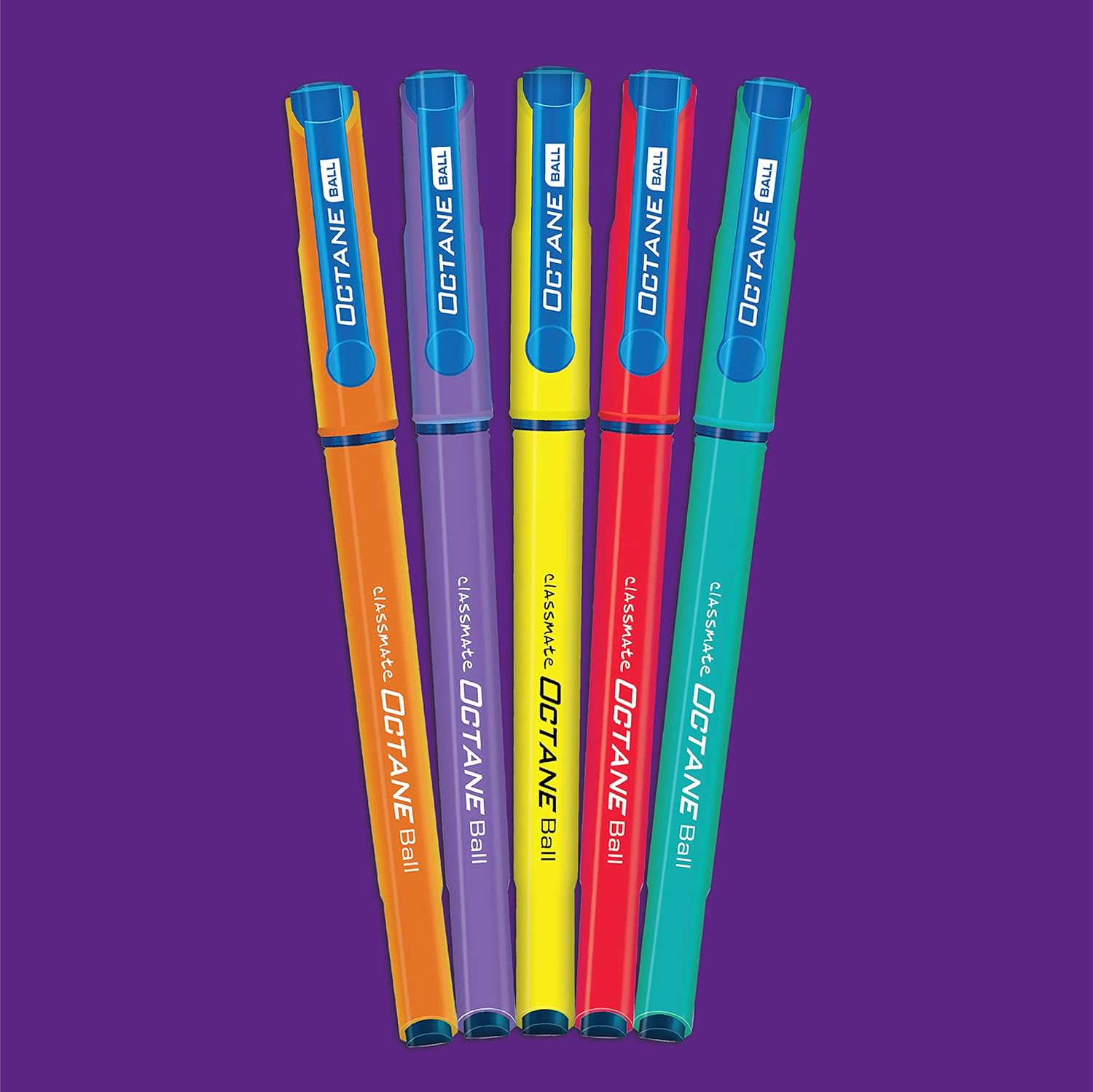 Classmate Octane Ball Colourfest Pens | Smooth Writing Pens Blue Pack of 10