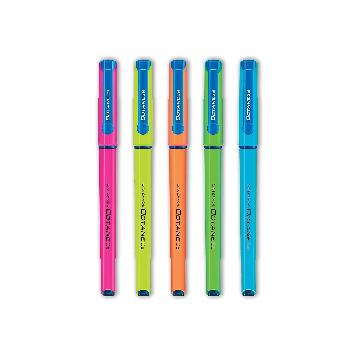 Classmate Octane Gel Neon Pens | Blue Ink Smooth Writing Pens