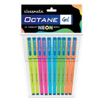 Classmate Octane Gel Neon Pens | Blue Ink Smooth Writing Pens