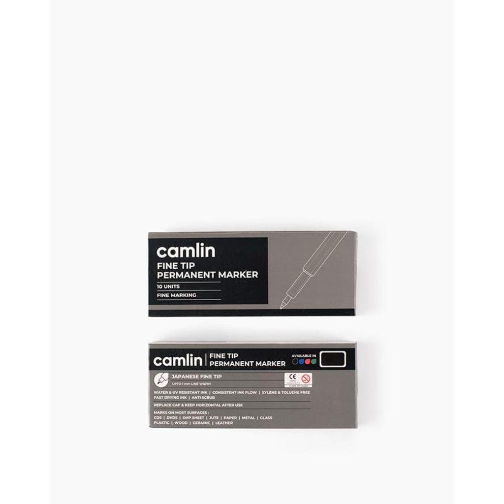 Camlin OHP Marker Pen | Black | Pack of 10
