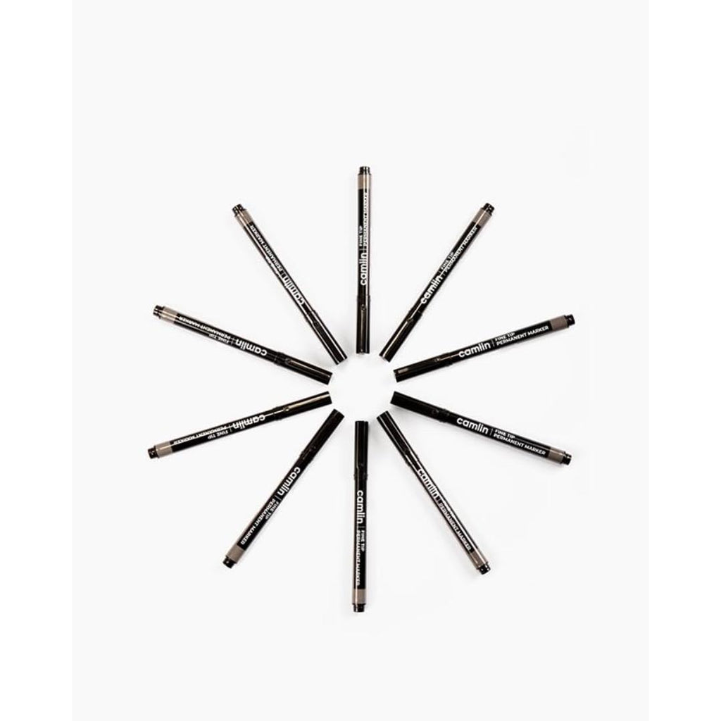 Camlin OHP Marker Pen | Black | Pack of 10
